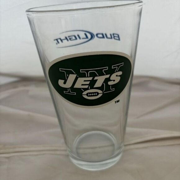 New York Jets Bud Light 16oz Beer Glass - Picture 1 of 6
